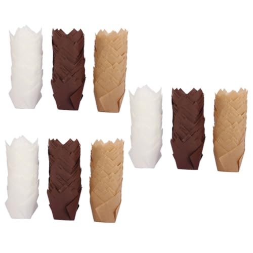 Alipis 3sets Tulip Cupcake Wrappers Paper Liners Tulip Muffin Wrappers Baking Trays Multi-Purpose 150pcs*3