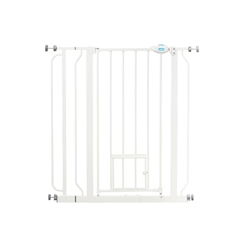 Carlson Extra Tall Walk Through Pet Gate with Small Pet Door, Includes 4-Inch Extension Kit, 4 Pack Pressure Mount Kit and 4 Pack Wall Mount Kit