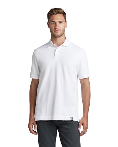 G-Star Raw Essential Poloshirt, Polos Para Hombre, Blanco White D22783-D287-110 , M