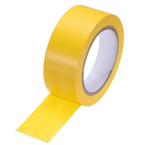 Image of sourcing map Vinyl Floor Tape 40mm x 33m Non-Abrasive Floor Marking Tape Outdoor Playing Field Marking Equipment for Warehouse Gyms Athletics Restaurants, Yellow