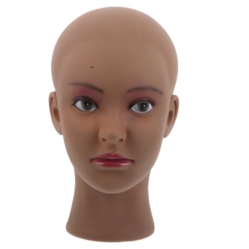 OSOLADY Tête De Mannequin Chauve Pour Pratique Du Maquillage Affichage De Perruques Chapeaux Et Lunettes Avec Support Stable Et Épingles Inclus