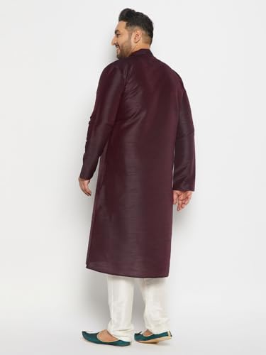 Image of Vastramay Plus Men's Silk Blend Kurta Pyjama Set