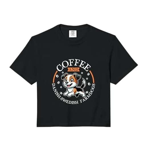Coffee and Danish–Swedish Farmdog Comfort Colors Crop Top
