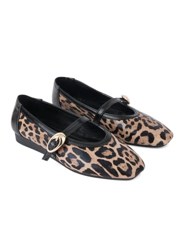 Image of DROP BOLD Square Toe Mary Jane Ballerinas for Women