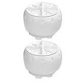 ARTSEWPLY 2pcs Portable Mini Turbo Washing Machine USB Powered Automatic Washer for Home Rv Apartment Travel Gentle Underwear Cleaner with Suction Cup Efficient Fabric Care Laundry