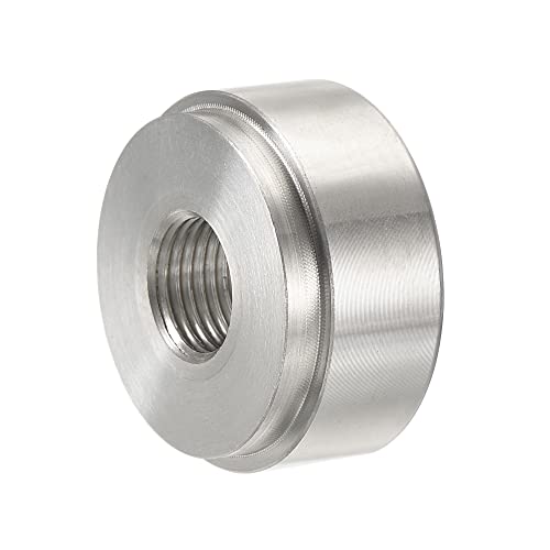 sourcing map Weld on Fitting Bung 1/8NPT Female Aluminium Alloy Pipe Thread Connector Silver Tone