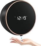 Automatic Soap Dispenser Wall Mounting with Sensor No Touch Automatic Electric Plastic Soap Dispenser for Bathroom, Kitchen, Office Black