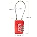 TSA Accepted Luggage Travel Lock, Set-Your-Own Combination Lock for School Gym Locker, Luggage Suitcase Baggage Locks, Filing Cabinets, Toolbox, Case (Red, 2 Pack)