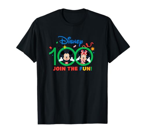 T-shirt Mickey D100 Disney pour adulte en coton noir taille M