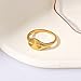 YeGieonr Non Tarnish Gold Rings for Women, Waterproof Gold Signet Ring, 18K Gold Plated Stackable Rings for Everyday Wear