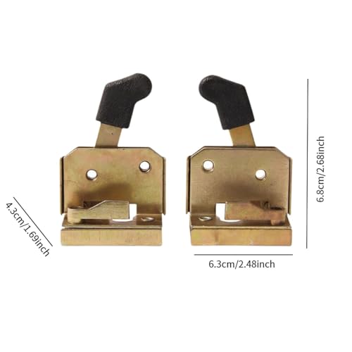 Juego de manijas metálicas universales Qianly para puertas de equipos pesados, 2 piezas 4