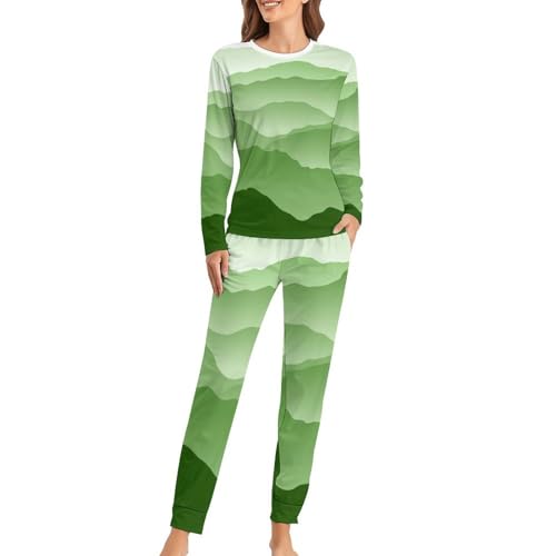 Pyjama femme manches longues Scénario pantalon sleepwear vêtement de nuit décontracté
