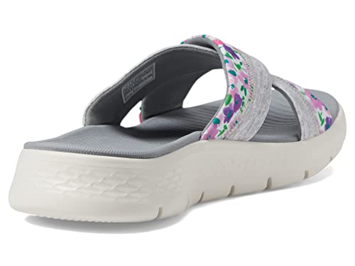 Skechers Skechers womens Go Walk Flex Sandal-blossoms Sandal, Grey, 11 US