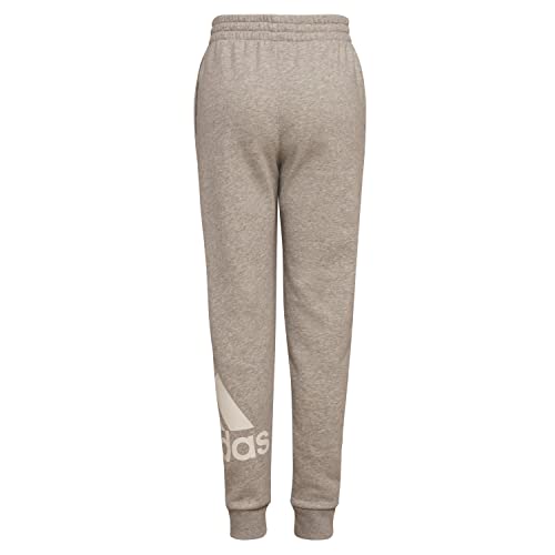 adidas Youth 3 Stripe Fleece Jogger (Medium Grey Heather, Small)3