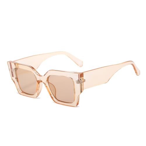 Lunettes de soleil roses LVTFCO rectangulaires et carrées pour femmes et hommes style UV400 C6