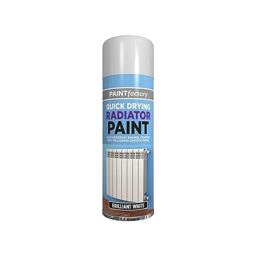 PNJB White Radiator Paint Heat Resistant Quick Dry Aerosol Radiator Enamel Spray - Spray Paint Aerosol Primer All-Purpose Paint 400ML (1 PCS)