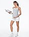 THE GYM PEOPLE Women's Maternity Tank Tops Racerback Pregnancy Ruched Sleeveless Yoga Workout Shirts with Removable Padded Light Grey Heather