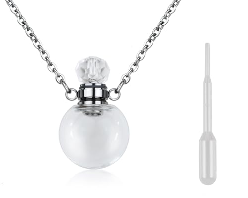 Collier urne avec pendentif flacon de parfum en verre pour cendres et liquides souvenirs