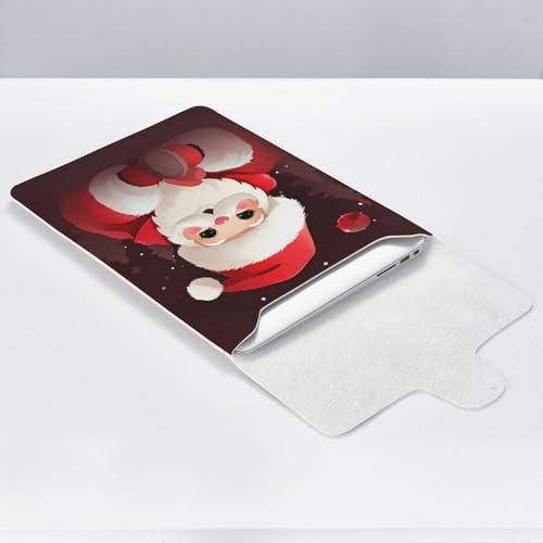 Housse ordinateur 13 pouces imprimé Père Noël, cadeau utile et mignon