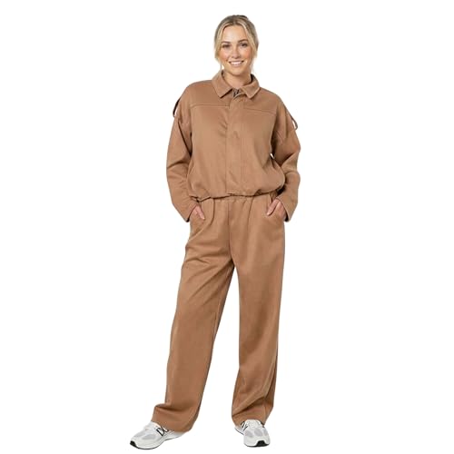 Veste bomber en daim synthétique douce avec fermeture éclair et col montant femme