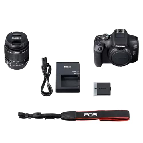 Cámara digital Canon EOS 2000D DSLR con lentes y accesorios miniatura 6
