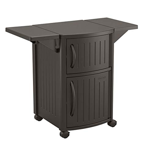 Suncast Outdoor Grilling Prep Station - Portable Outdoor BBQ Entertainment Storage Table Prep Station