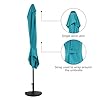 COBANA 7.5’by 4’Half Rectangular Outdoor Patio Umbrella for Patio, Balcony, Garden, Deck, Blue