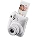 FUJIFILM INSTAX Mini 12 Instant Film Camera | Clay White Bundled with INSTAX Mini Instant Film |40 Exposures + Instax Accessory Bundle + AA Batteries + Cleaning Cloth (10 Items)