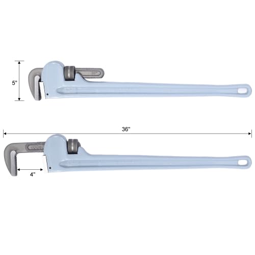 36-calowy aluminiowy klucz prosty do rur, wytrzymały, łatwy do przenoszenia, konstrukcja umożliwiająca zawieszenie, do rur wodociągowych, napraw samochodowych