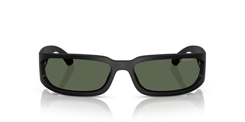 ARNETTE Man Sunglasses Matte Black Frame, Dark Green Lenses, 61MM