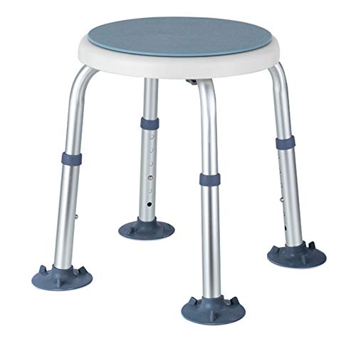 Tabouret de Douche Chaise de Douche 37-49cm Hauteur Réglable et 360 ° Siège de Bain Pivotant Aide à la Douche Siège de Bain Antidérapant en Aluminium pour Personnes Âgées, Femmes Enceintes Cover