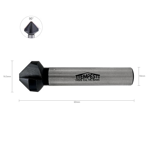 ITEMPESTI Countersink 90 Diameter 16.5 mm - Made of M35 - TiAlN Coating - Robust and Heat Resistant - for Stainless Steels - Shaft 10 mm - Image 3