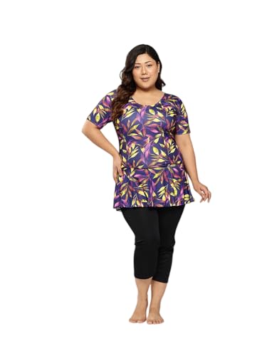 Maillot de bain une pièce Aarika noir et violet galbant pour sculpter la silhouette
