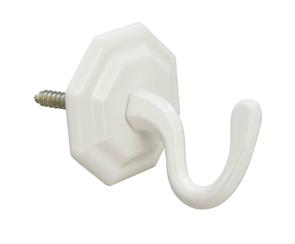 Gardinia White Classic Metal Curtain Tie Hooks 4Cm Length