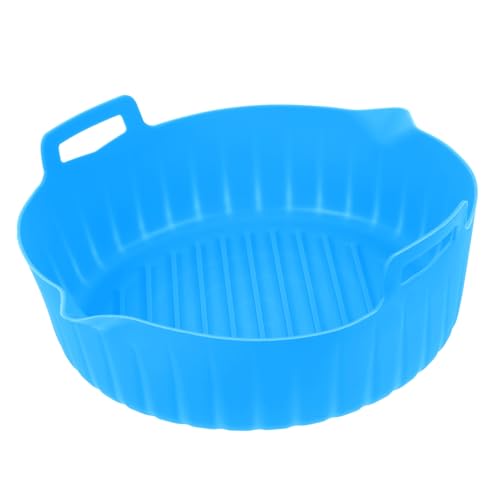 MUCKLILY Air Fryer Silicone Liners Round Non-stick Food Cushion for Air Fryer Accessories Reusable and High-temperature Resistant Baking Pot for Chicken Wings Burgers Fish and More