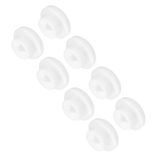 Image of MECCANIXITY 8pcs T-Shaped Silicone Plugs 23mm 15 /16 Inch Dia Snap in Plug Hole Seal Cover Round Rubber Stopper for Kitchen Rubber Bulkheads Waterproof Sealing Plugs White