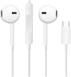 Fone de Ouvido com Fio Tipo C com Microfone Integrado Som Estéreo Cabo 1,2m Compatível com Todos Celulares com Entrada USB-C, Smartphones, Tablets