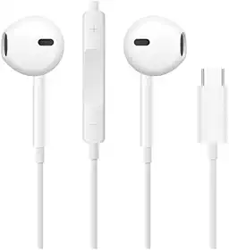 Fone de Ouvido com Fio Tipo C com Microfone Integrado Som Estéreo Cabo 1,2m Compatível com Todos Celulares com Entrada USB-C, Smartphones, Tablets