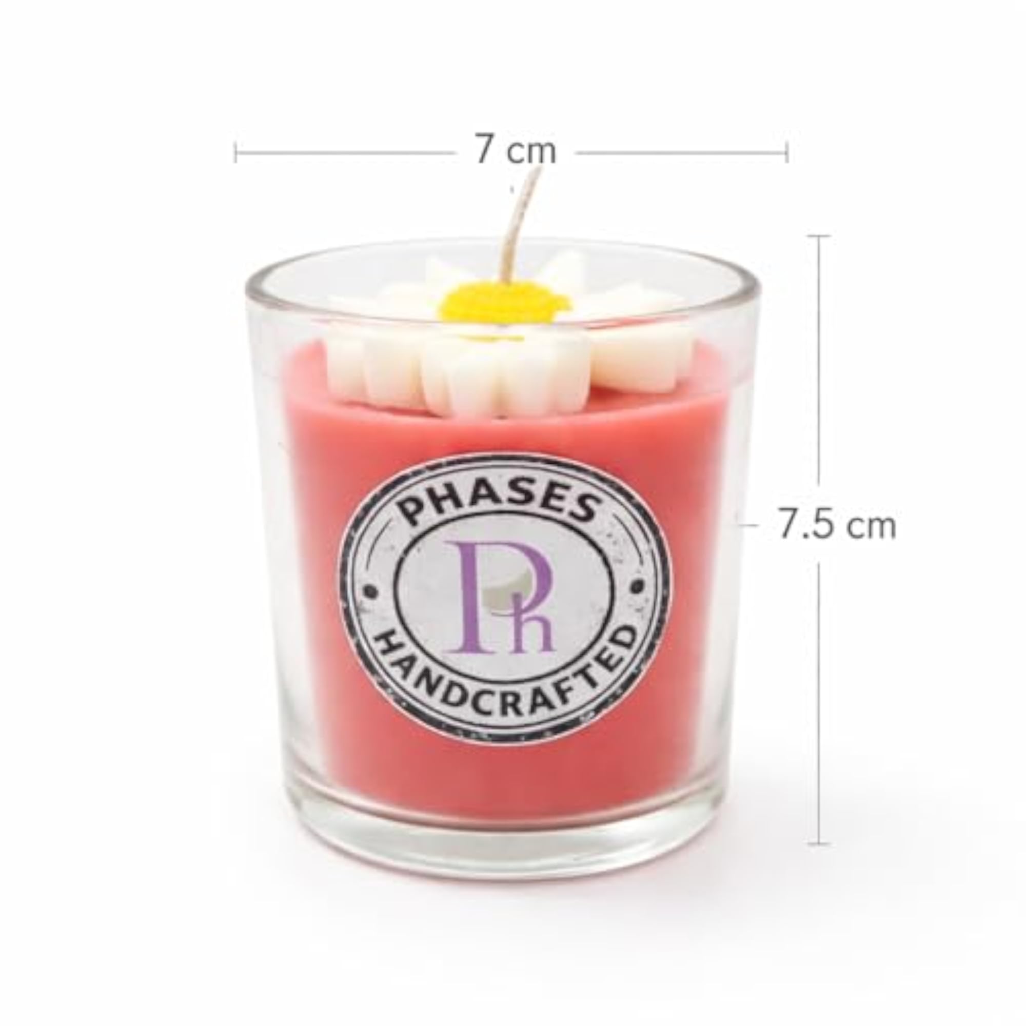 Soy Wax Jar Candle with Daisy Flower Top