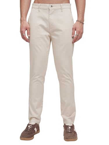 Image of Highlander Men's Slim Fit Formal Trousers | Ankle Length |Smart Trousers for Men | Chino Trousers for Men|Elegant Design | Comfortable Fabric for Daily Work & Formal Occasions