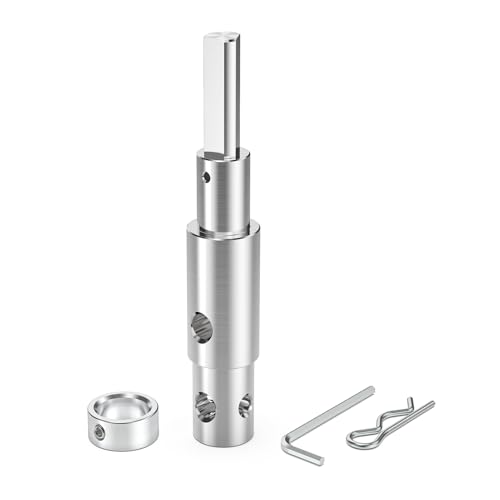 Two Stage Auger Adapter Ice Auger Conversion Kit Fits for 1/2 Inch Hand Drills, for 3/4' 7/8' Internal Diameter Auger Shaft, Ideal for Ice Fishing and Garden Planting, etc