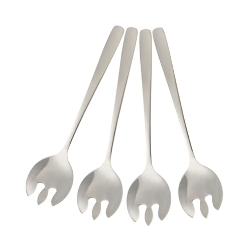 COLLBATH Mini Serving Forks 304 Stainless Steel Salad Forks 3-prong for Snacks Portable Easy Clean