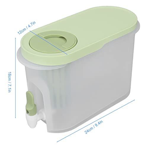 Cold Kettle,3.9L Transparent Cold Kettle With Faucet Large Capacity Double Filtration Space Save Drink Dispenser With Lid For Kitchen Home Party Bar (Color : Green) #TOP2