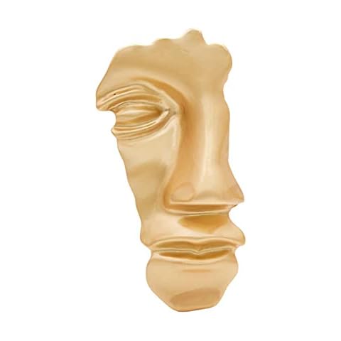Norse Gold Color Half face Brooch Large Fashion Coat Brooches For Women Autumn Winter Alloy Accessories Cover