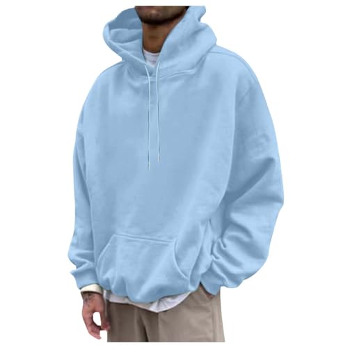 Oversized Hoodies for Men Solid Color Drawstring Long Sleeve Pullover Casual Outdoor Climbing Party Fashion Sweatshirt