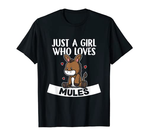 Just A Girl Who Loves Mules Burro Disfraz De Mula Camiseta