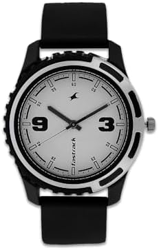 Fastrack Quartz Analog White Dial Plastic Strap Watch for Guys-NS3114PP01