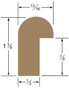 SeaTeak 60835 Straight Length Edge Molding (1 3/8-Inch X 13/16-Inch)