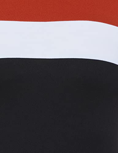 Image of Amazon Brand - Symbol Women's Crepe Bodycon One Piece Maxi Length Dress (with Color Block)
