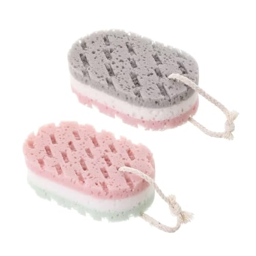 お風呂掃除 スポンジ 2個セット 3層構造 吸水速乾 泡立ち良好 吊るせる 収納便利 耐久性 風呂掃除 浴室 洗面所 浴槽 床 水垢 せっけん垢 キッチンツール お手入れ簡単 すっきり洗える 家庭用 業務用